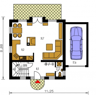 Floor plan of ground floor - PREMIER 62